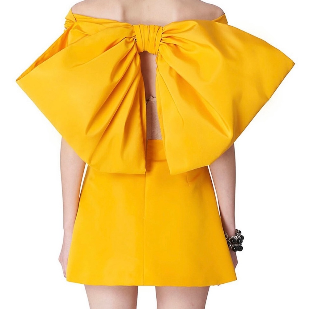 $3290 NWT Carolina Herrera Silk Faille Mini Dress Size 2 Rare Sold Out